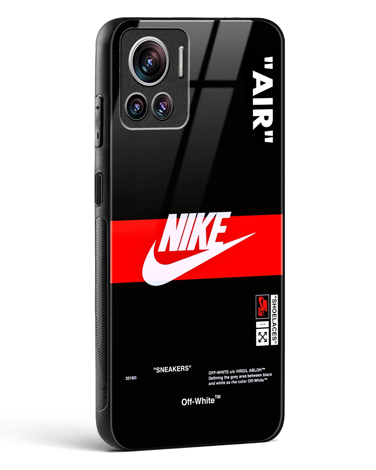 Off-White Quoted Glass Phone Case-Motorola Edge 30 Ultra