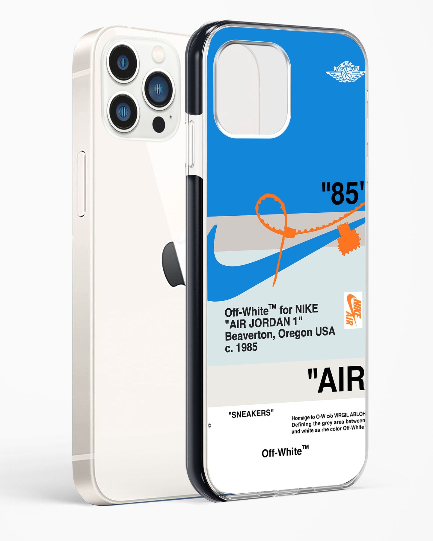 Off White AIR Blue Impact Drop Protection Case