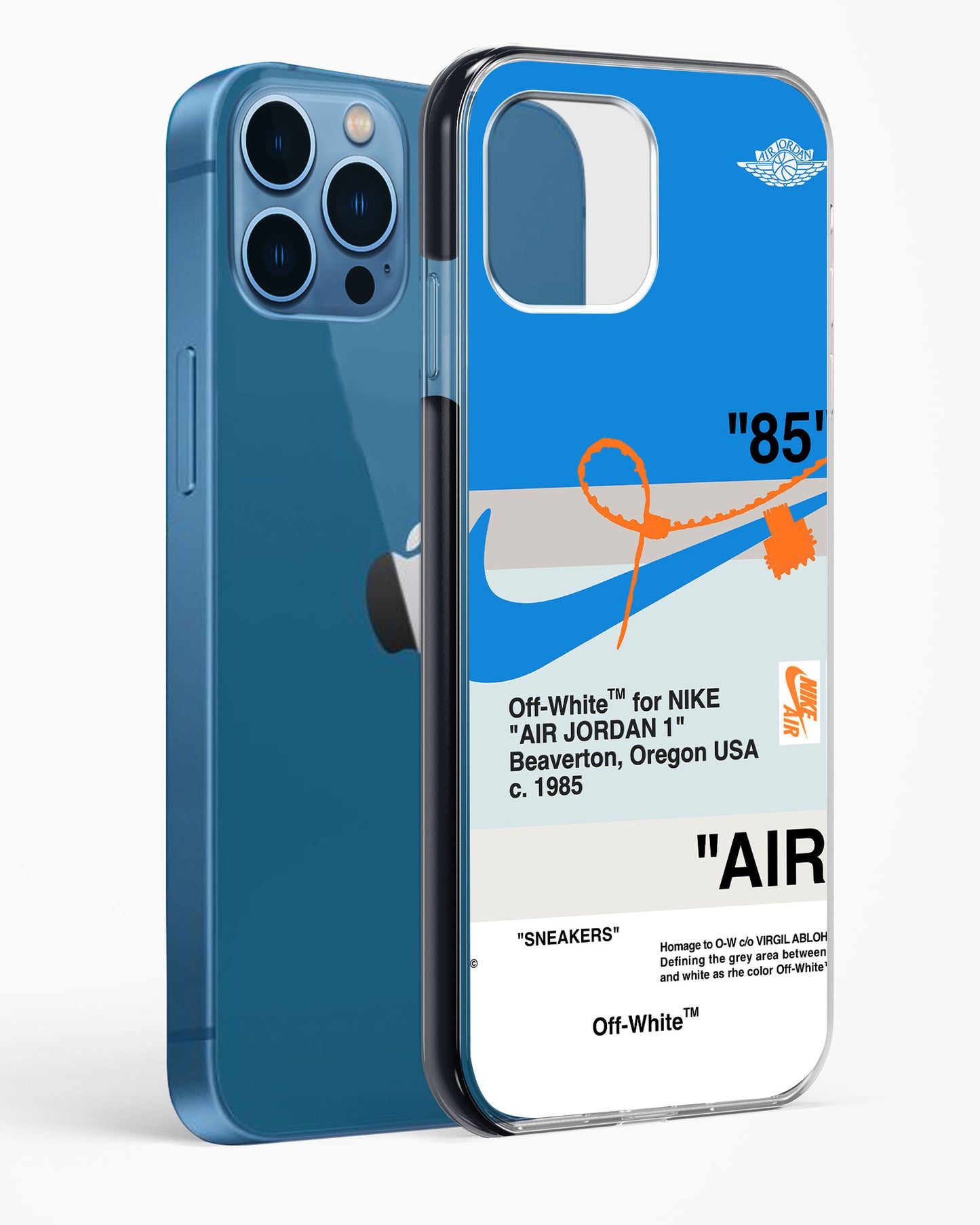 Off White AIR Blue Impact Drop Protection Case