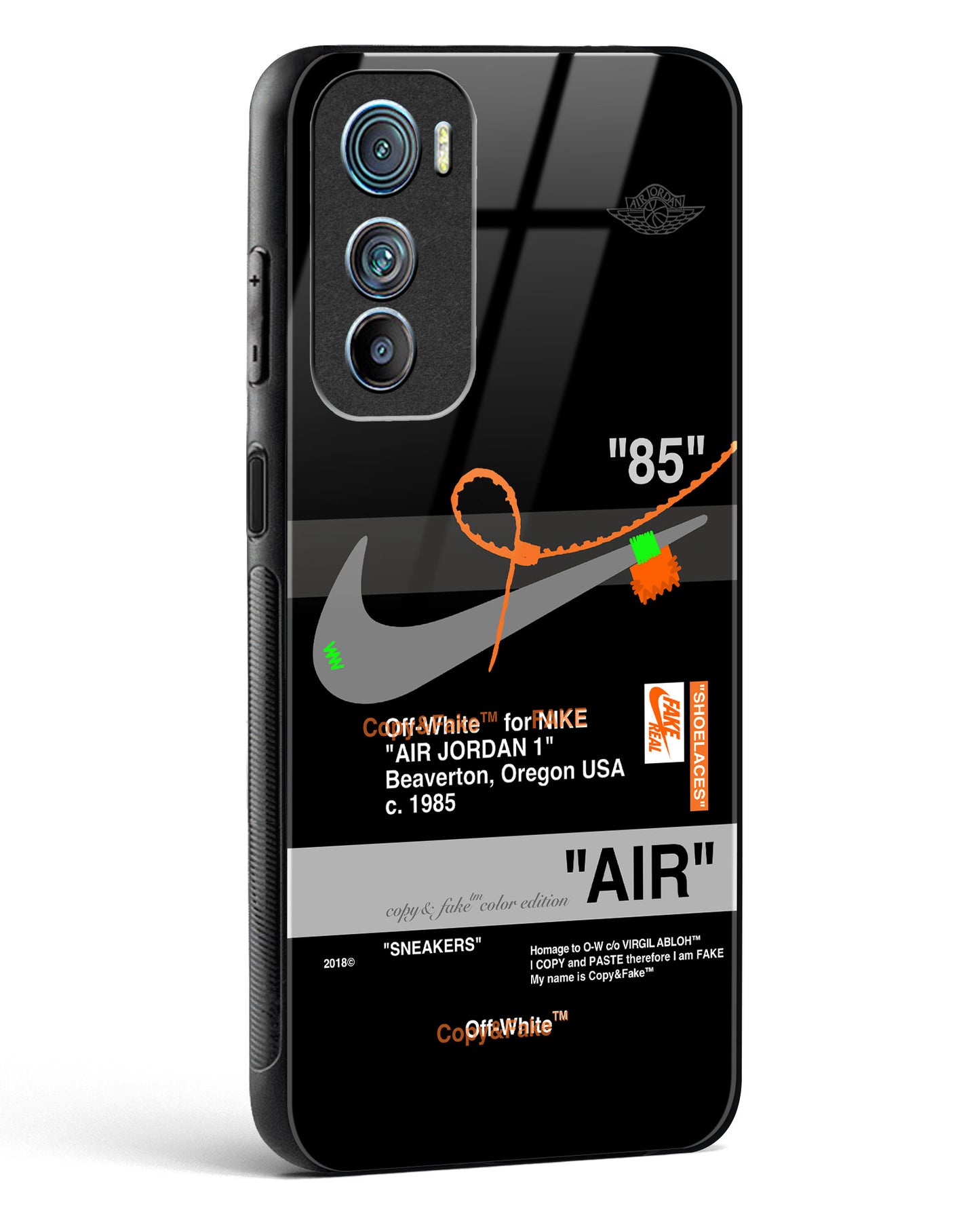 Off White AIR Label Glass Phone Case-Motorola Edge 30