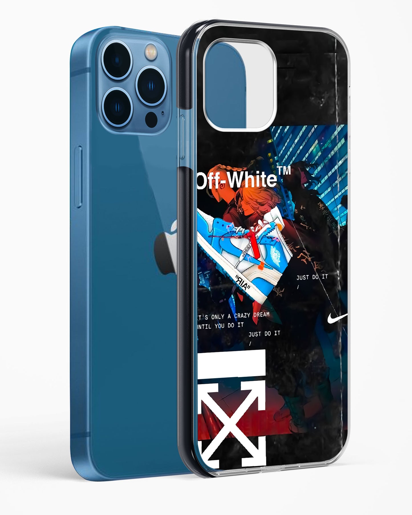 Off White Cross Fade Impact Drop Protection Case