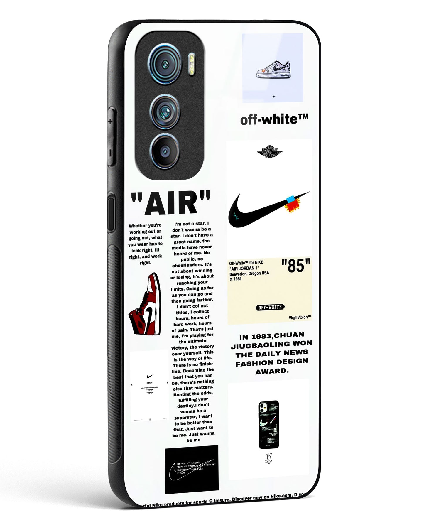 Off White Label Quoted Glass Phone Case-Motorola Edge 30