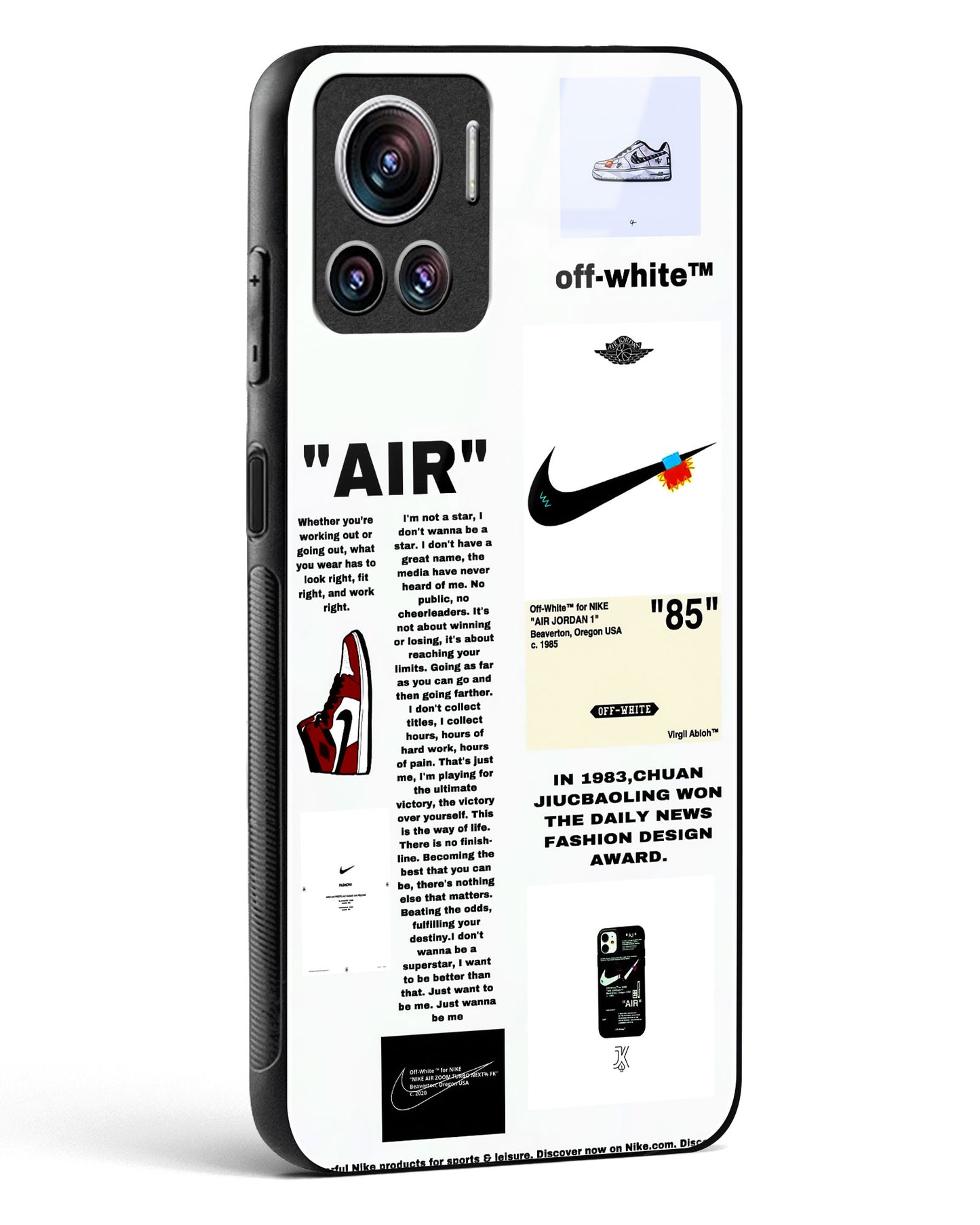 Off White Label Quoted Glass Phone Case-Motorola Edge 30 Ultra