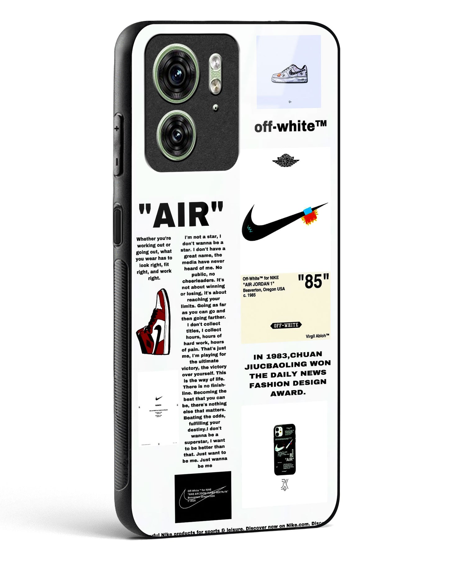 Off White Label Quoted Glass Phone Case-Motorola Edge 40