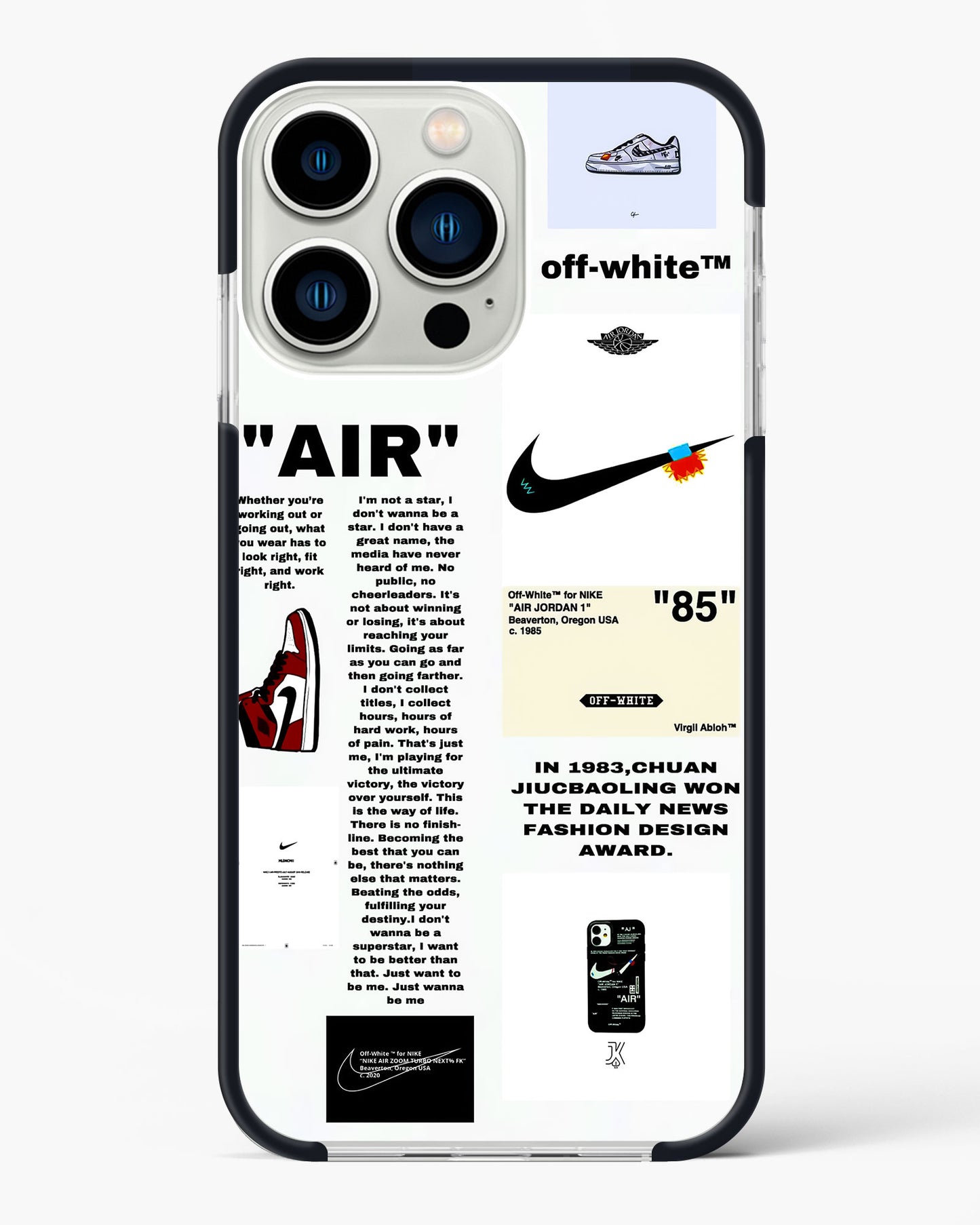 Off White Label Quoted Impact Drop Protection Case