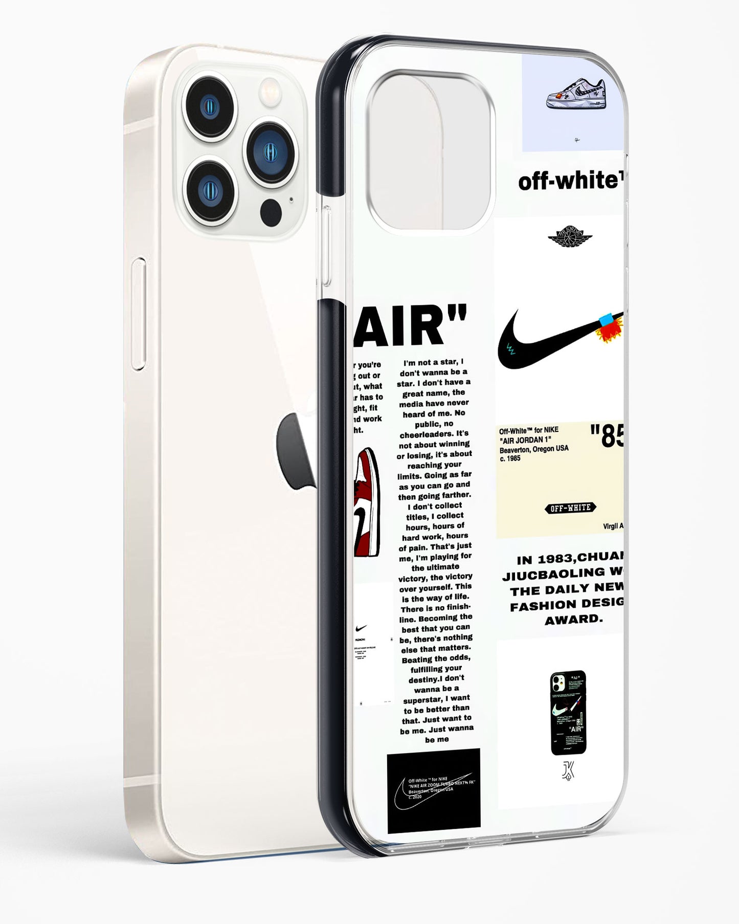 Off White Label Quoted Impact Drop Protection Case