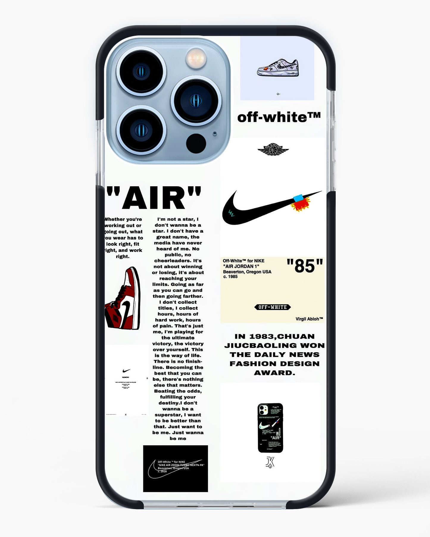 Off White Label Quoted Impact Drop Protection Case