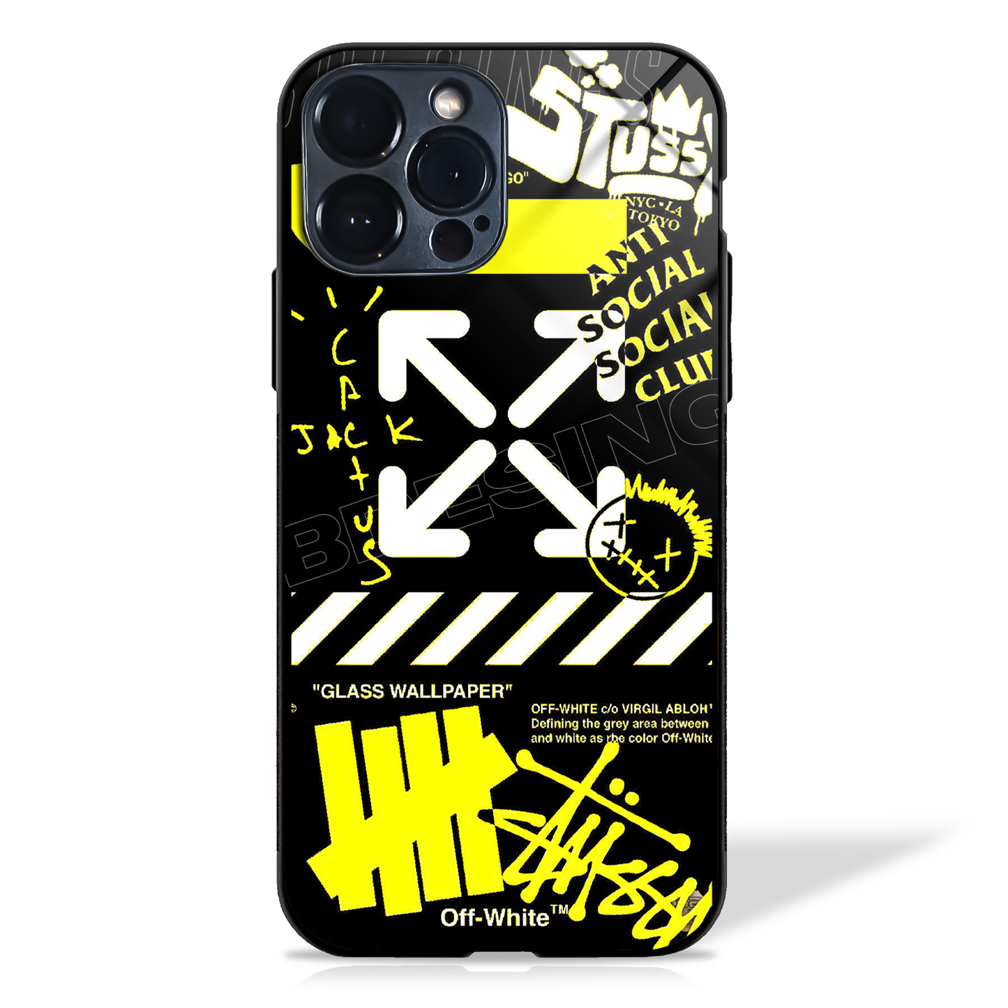 Off White AIR Cross Arrows Premium Glass Case (3 color variants) - - MW Stuffs -
