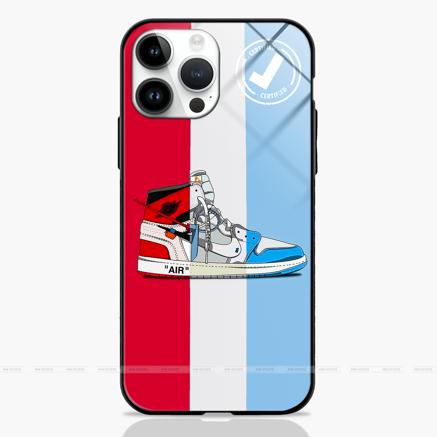 Off White AIR Premium GLASS CASE - - MW Stuffs -