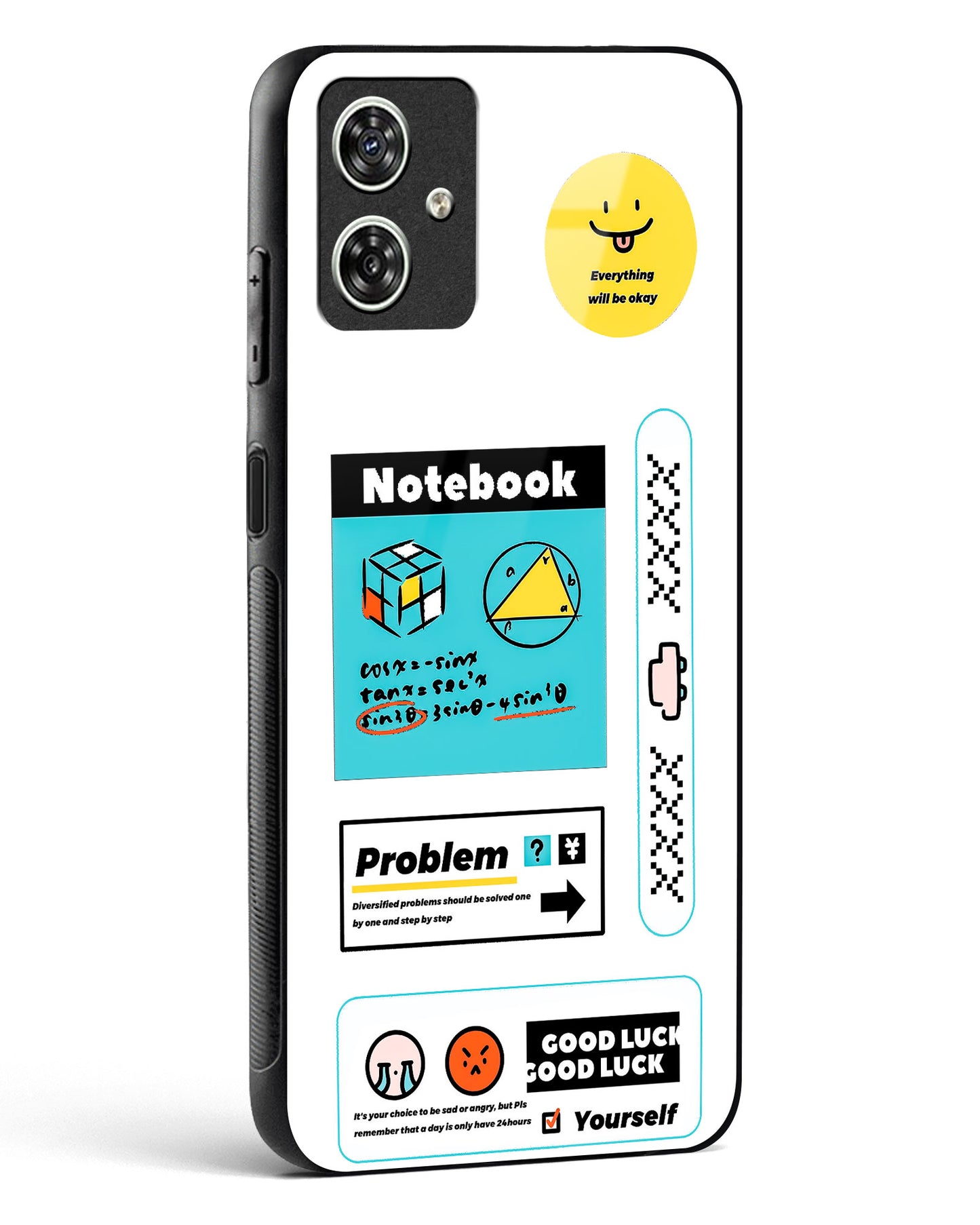 Optimistic Scholar Glass Phone Case White -Moto G54 5G