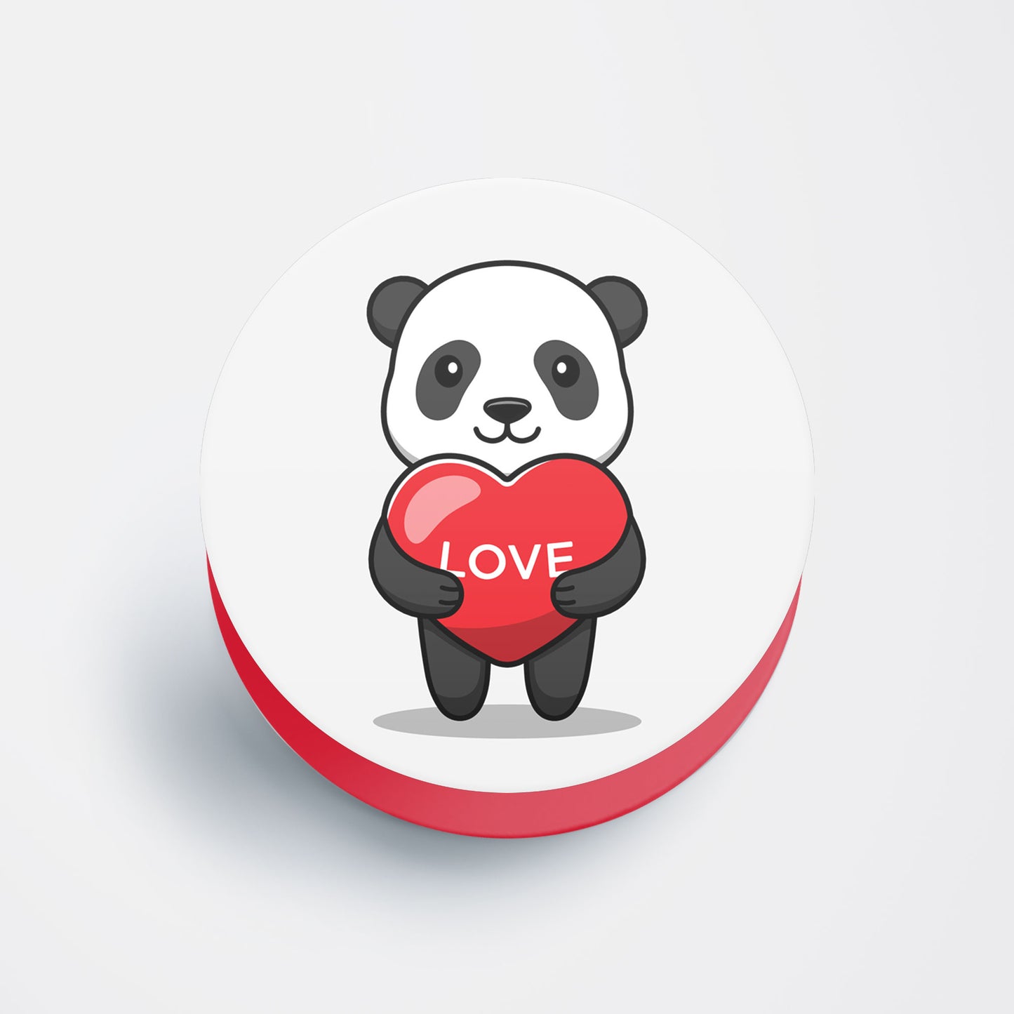 Panda Love Flat Pop Holder
