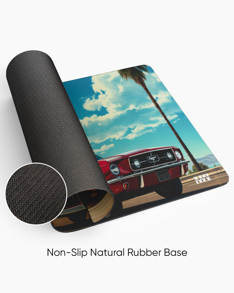 Pastel Horizons Dreamscape in Panels Deskmat