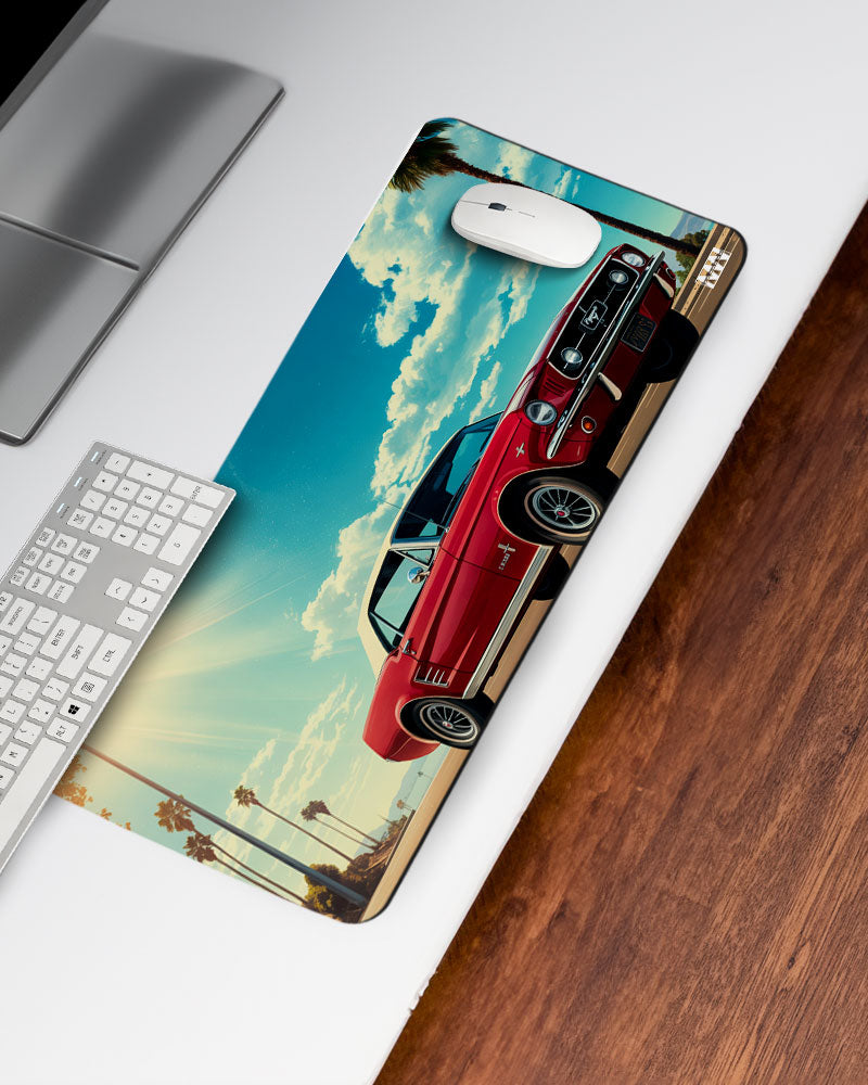 Pastel Horizons Dreamscape in Panels Deskmat