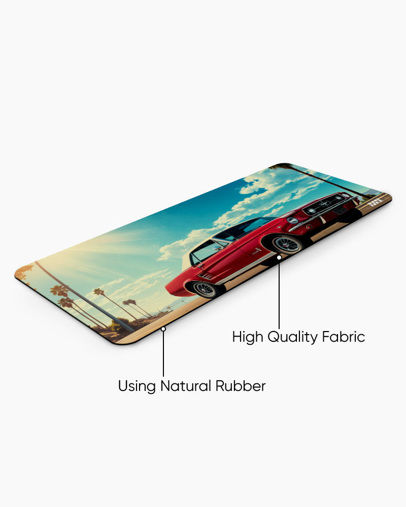 Pastel Horizons Dreamscape in Panels Deskmat