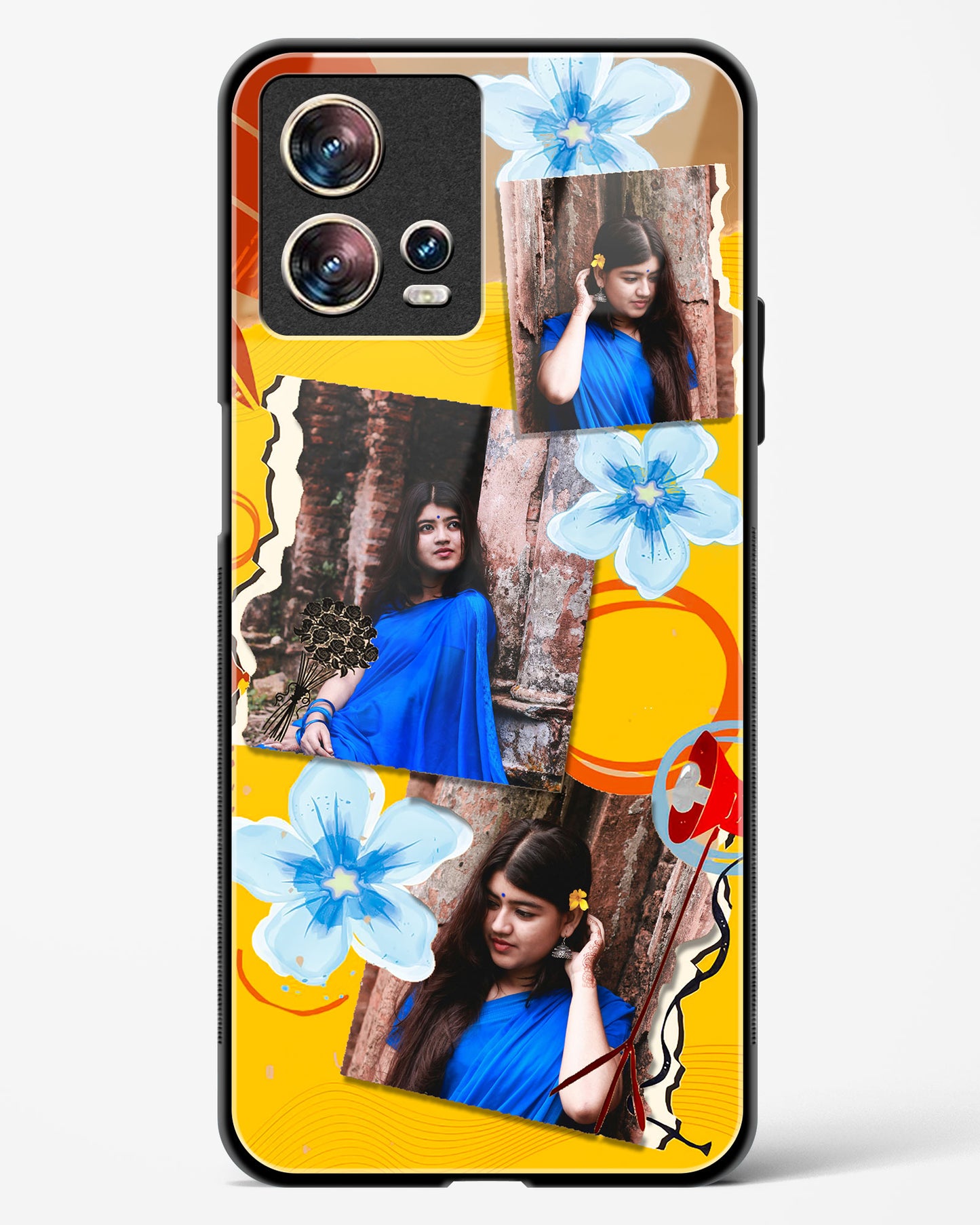Personalised Polaroid Memories Glass Phone Case-Motorola Edge 30 Fusion