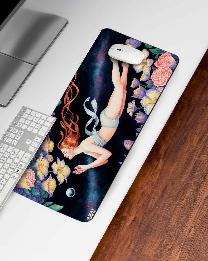 Petals in Orbit A Dreamer’s Escape Deskmat
