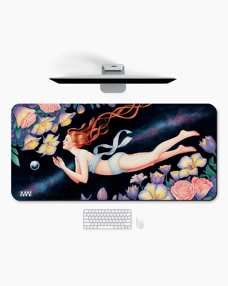 Petals in Orbit A Dreamer’s Escape Deskmat