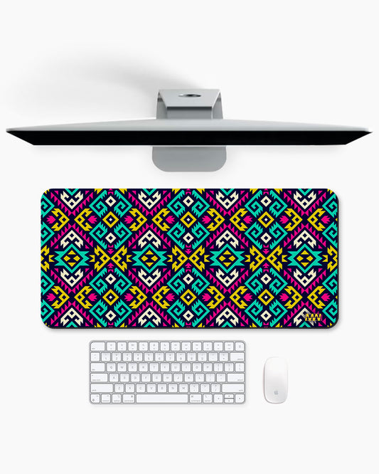 Pixel Circuit Digital Flux Desk Mat