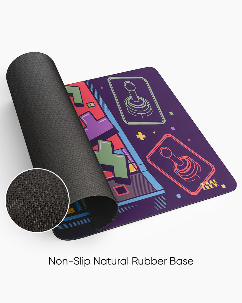 Pixel Control Retro Blocks & Joystick Power Deskmat