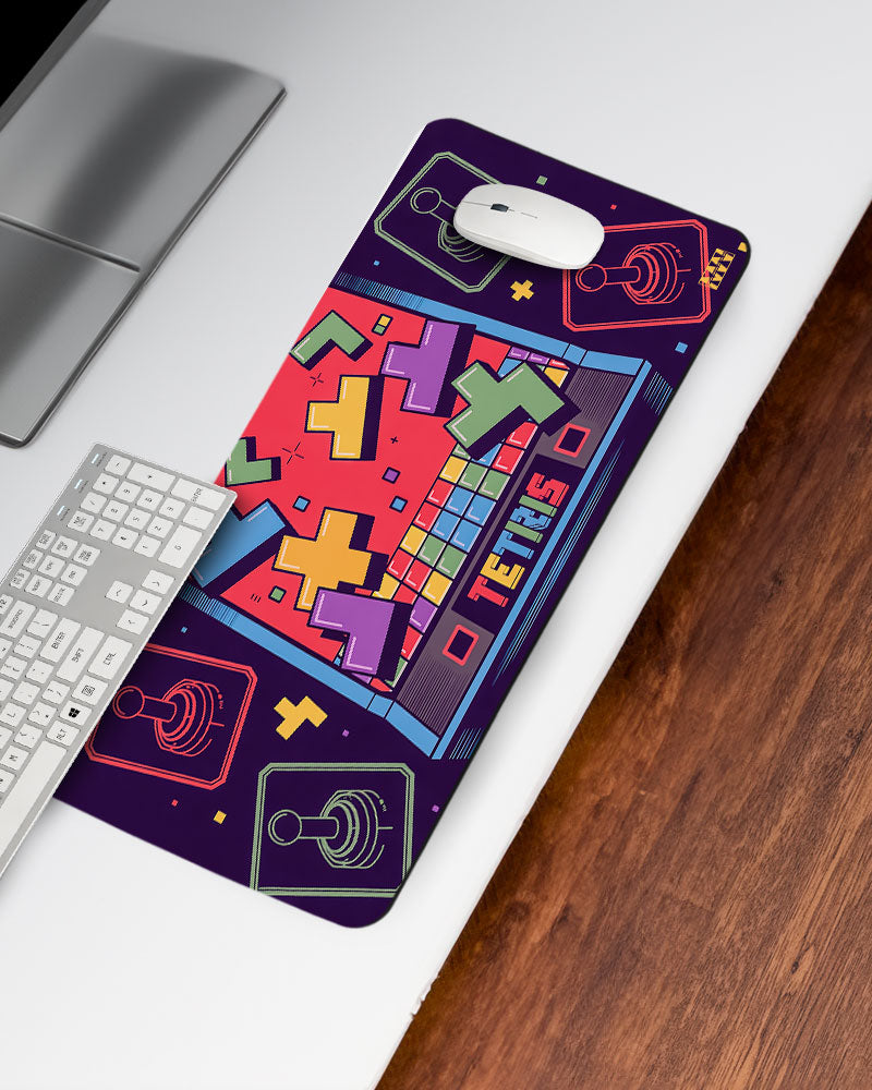 Pixel Control Retro Blocks & Joystick Power Deskmat