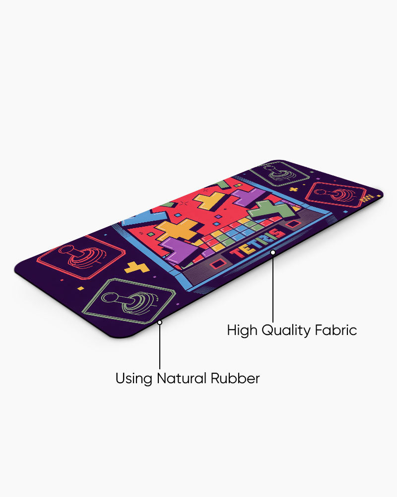 Pixel Control Retro Blocks & Joystick Power Deskmat