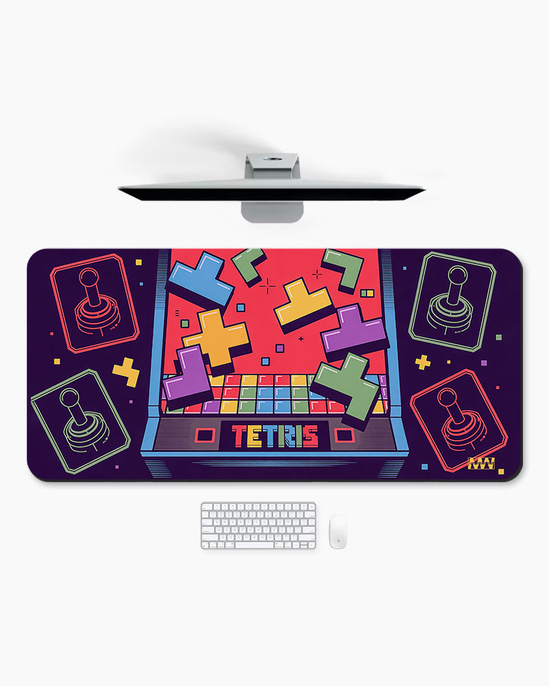 Pixel Control Retro Blocks & Joystick Power Deskmat