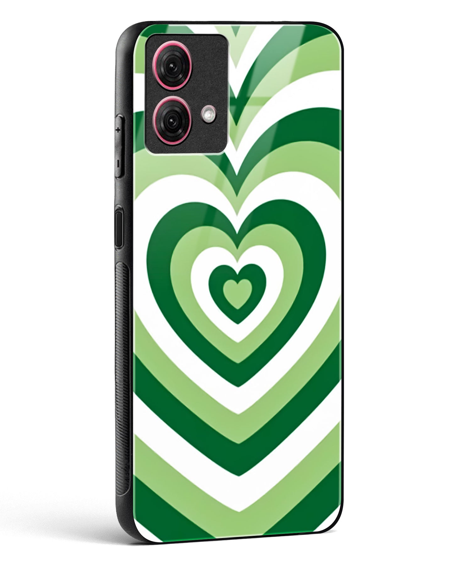Pixel Pop Hearts Glass Phone Case-Moto G84 5G