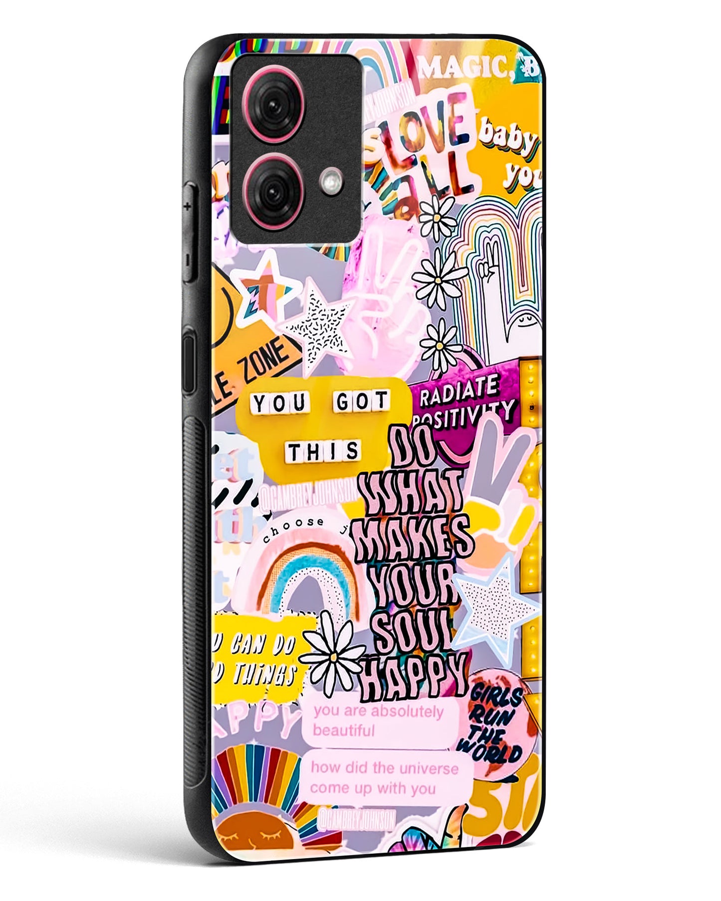 Positivity Collage Glass Phone Case-Moto G84 5G