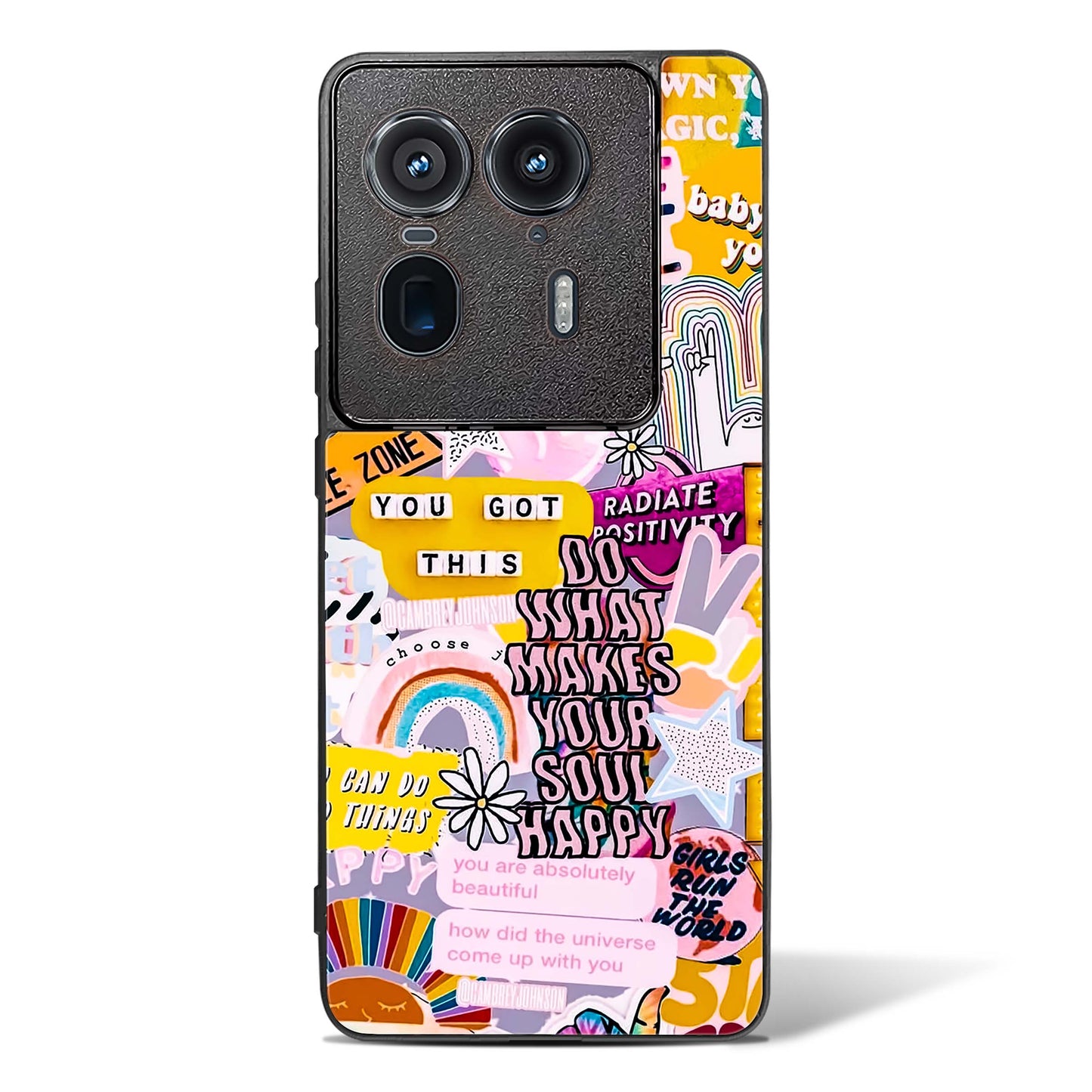 Positivity Collage Glass Phone Case-Motorola Edge 50 Ultra