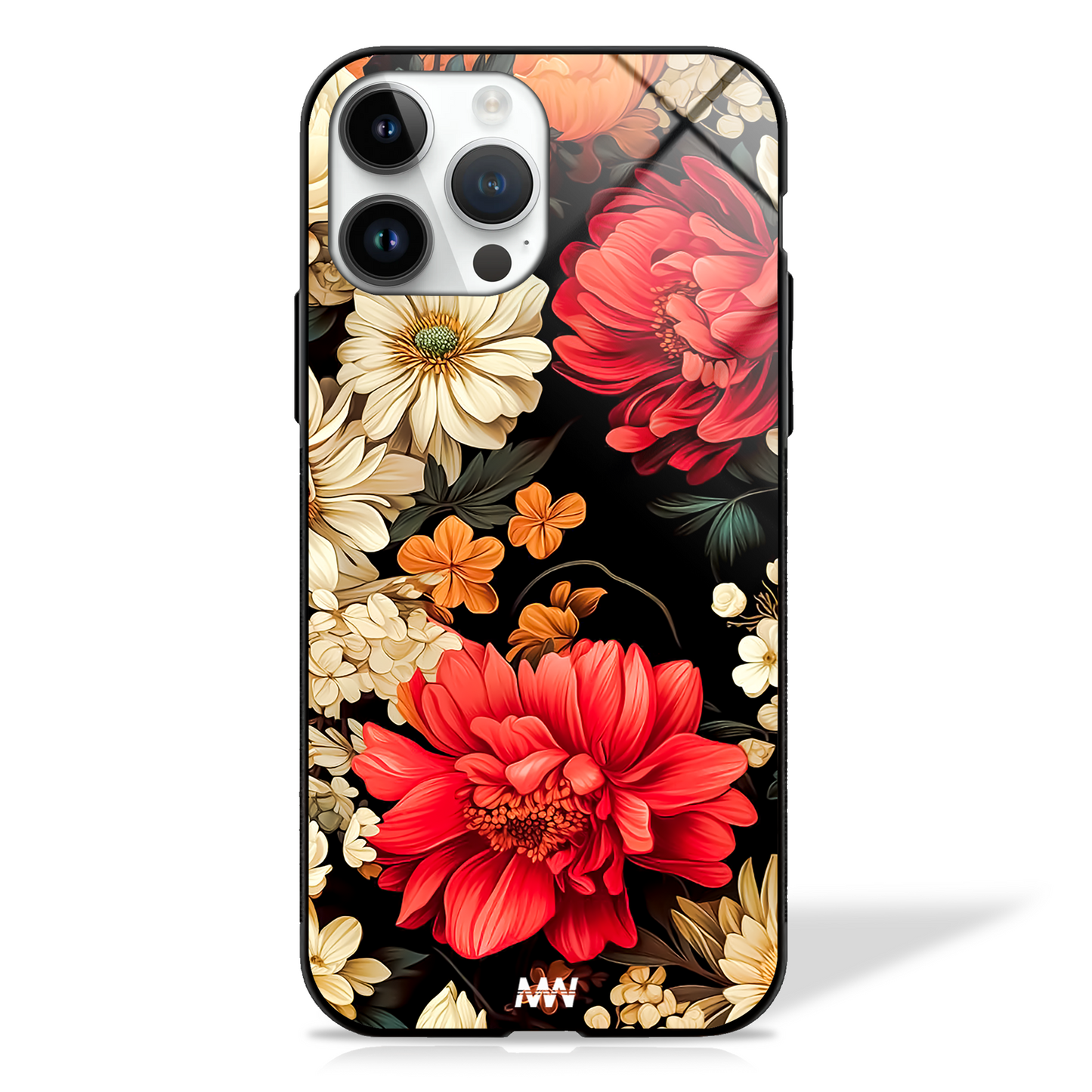 Pretty Blossom Floral Premium GLASS CASE - - MW Stuffs -