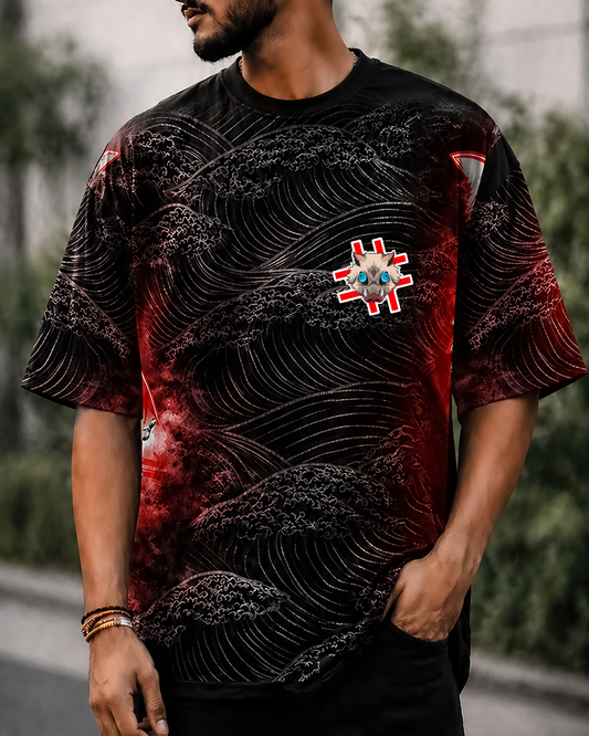 Inosuke Inspired Bold Anime Streetwear Oversized Jersey