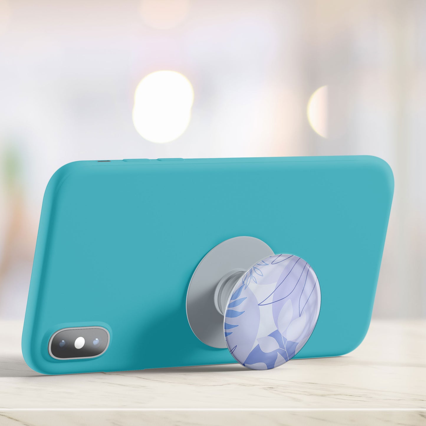 Purple Leaf Pattern Gloss Pop Holder