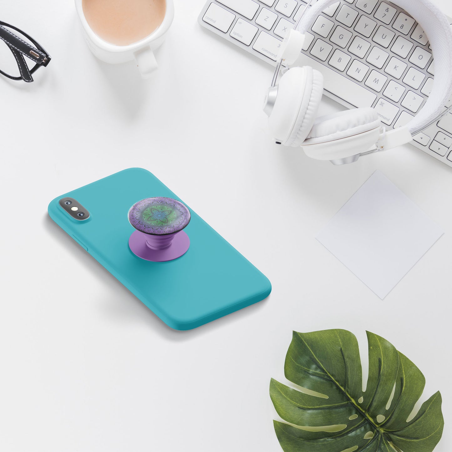 Purple Mandala Art Gloss Pop Holder