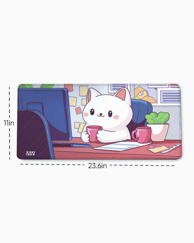 Purr-fectly Productive Cozy Cat Deskmat