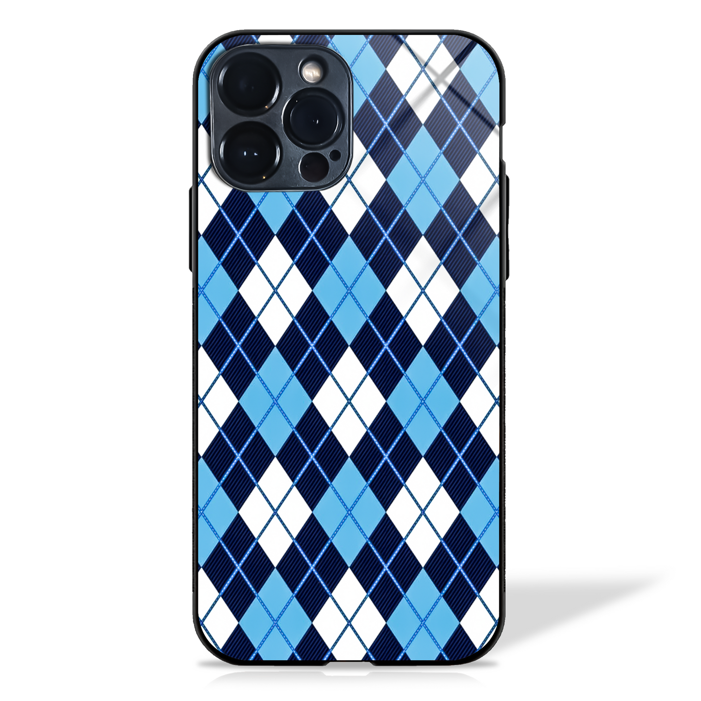 Quilt Cross Pattern Premium Glass Case - - MW Stuffs -