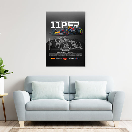 RB20 Engineering Art Metal-Poster