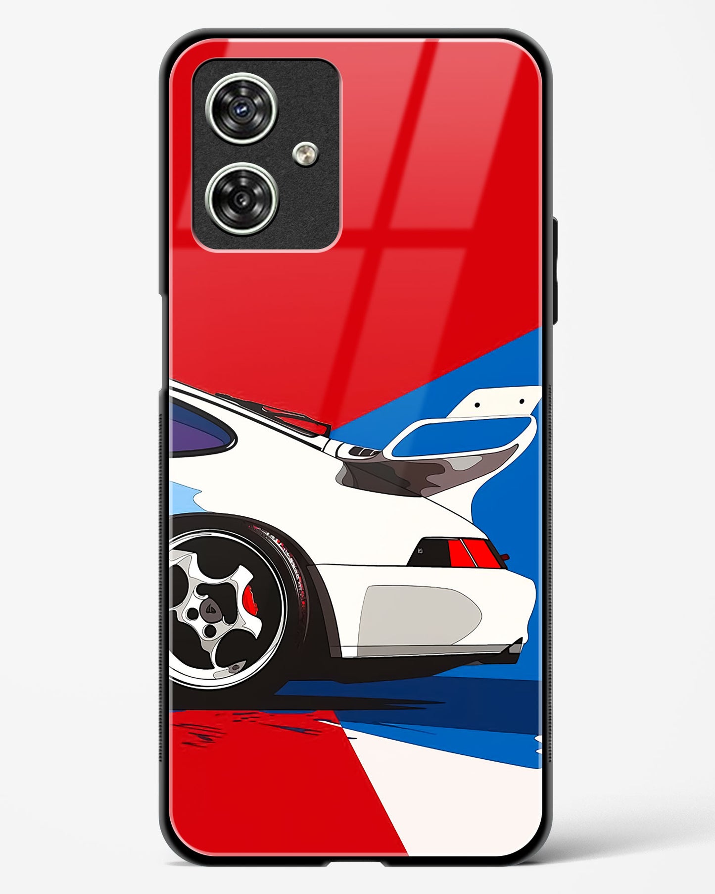 Racing Car Abstract Glass Phone Case-Moto G54 5G