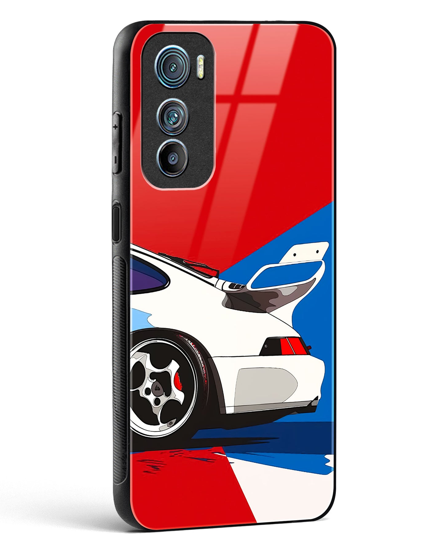 Racing Car Abstract Glass Phone Case-Motorola Edge 30