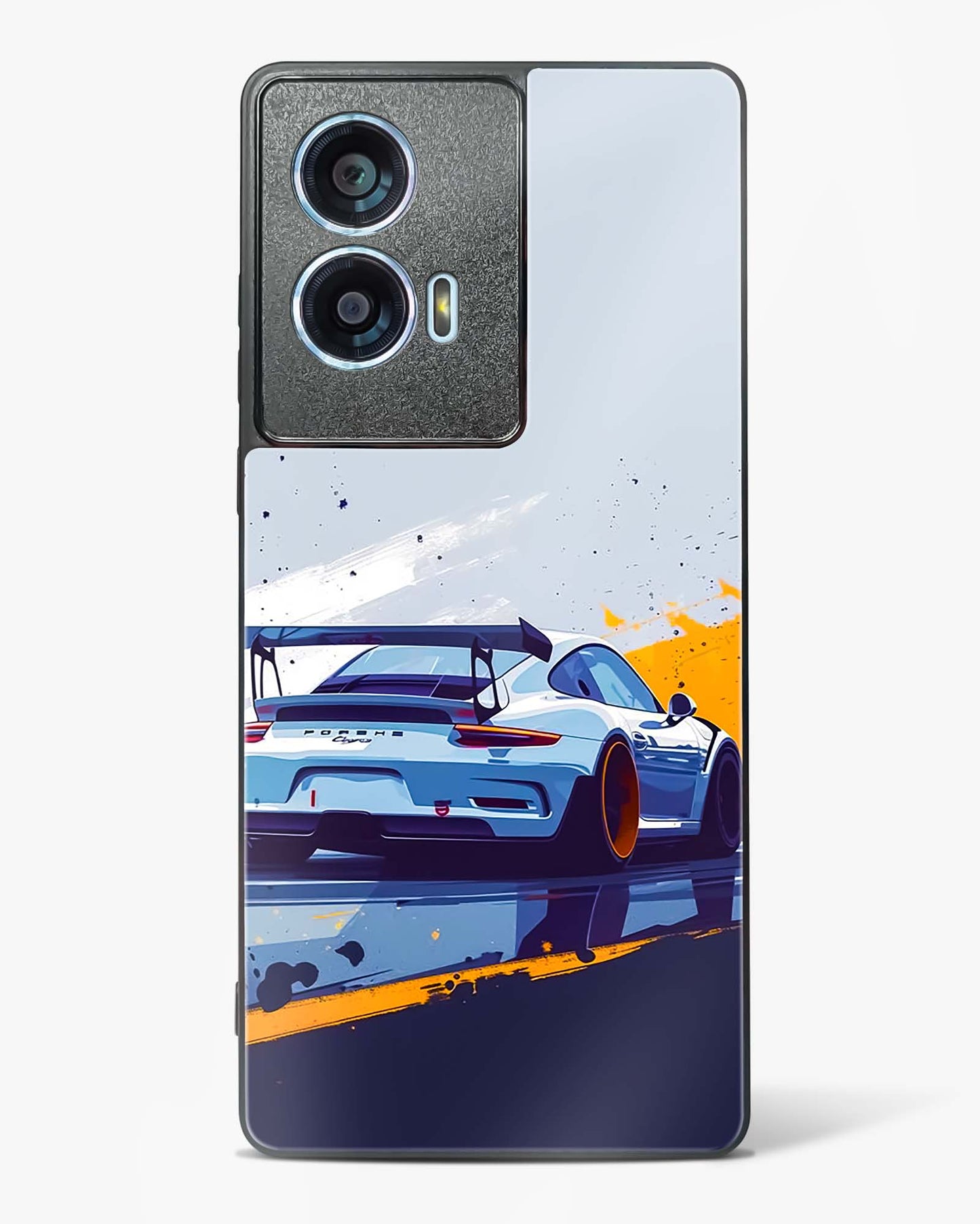 Racing Car Art Glass Phone Case-Motorola Edge 50 Fusion