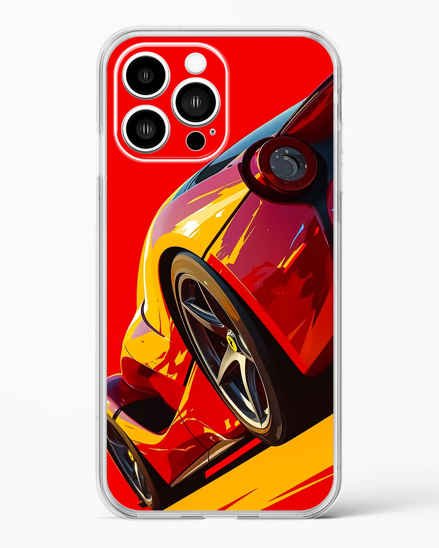 Racing Car Inspired Art Clear Silicone Case