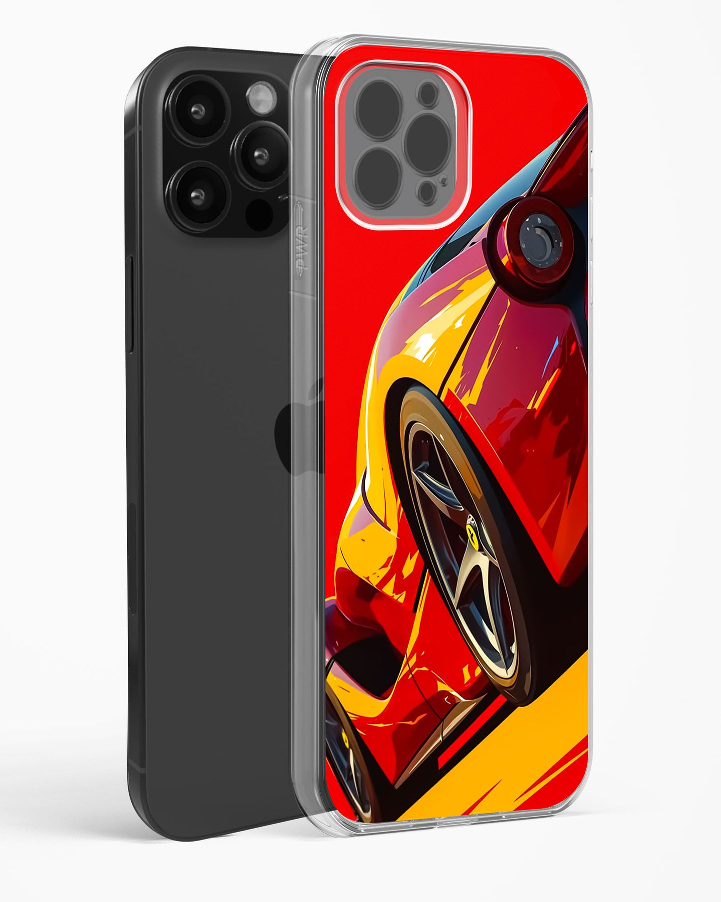 Racing Car Inspired Art Clear Silicone Case