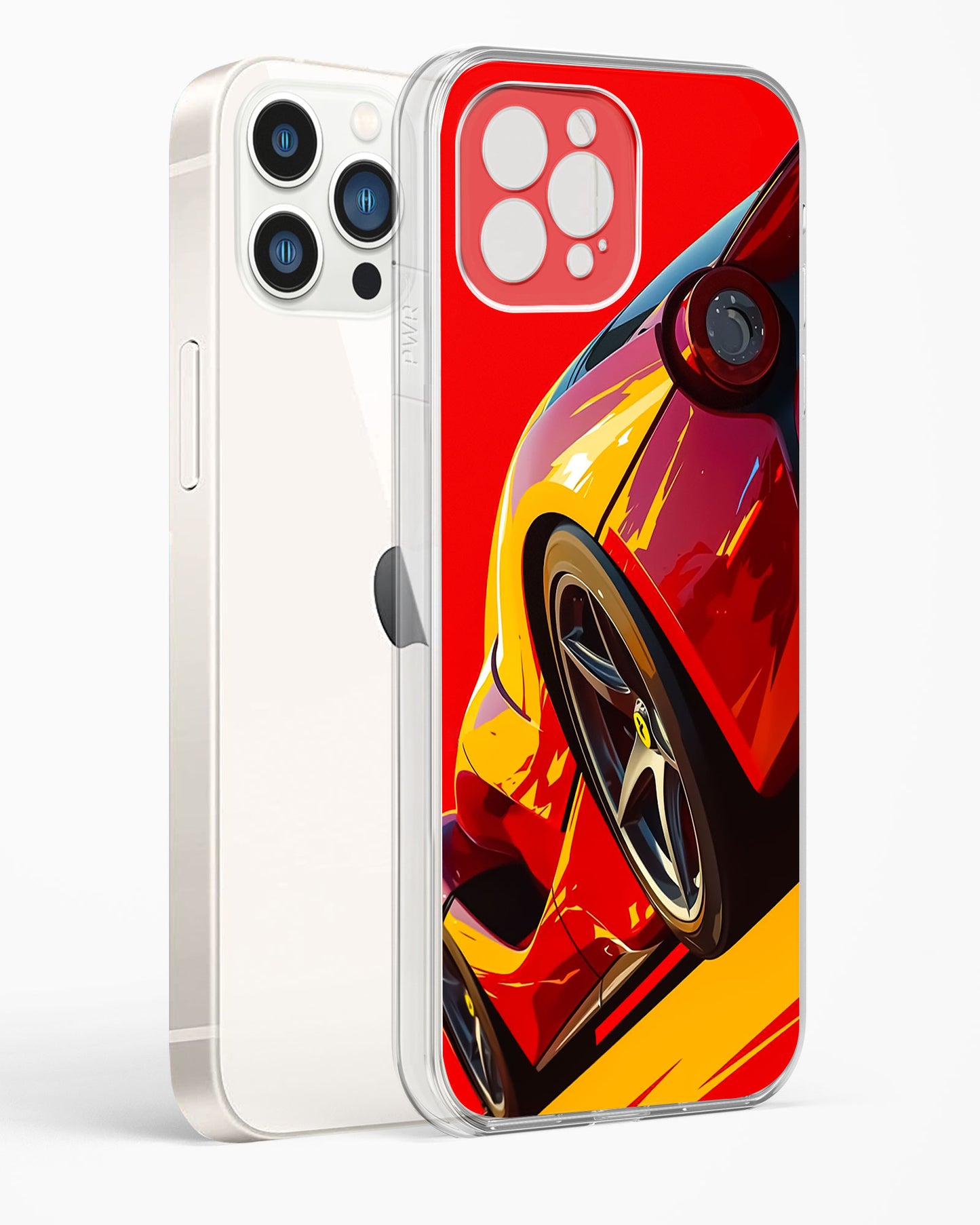 Racing Car Inspired Art Clear Silicone Case