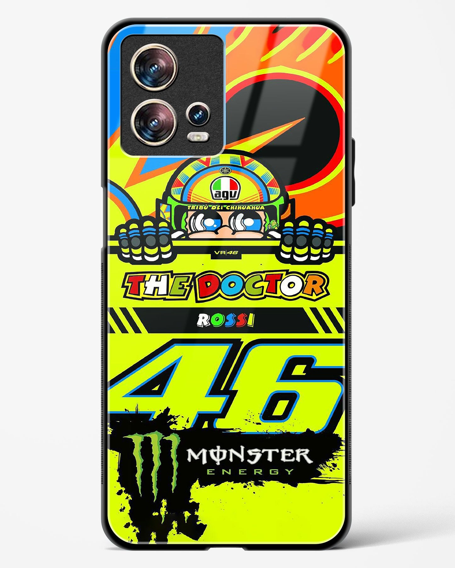 Racing Monster Glass Phone Case-Motorola Edge 30 Fusion