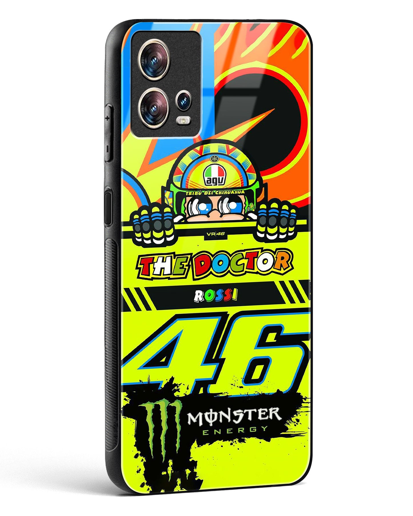 Racing Monster Glass Phone Case-Motorola Edge 30 Fusion