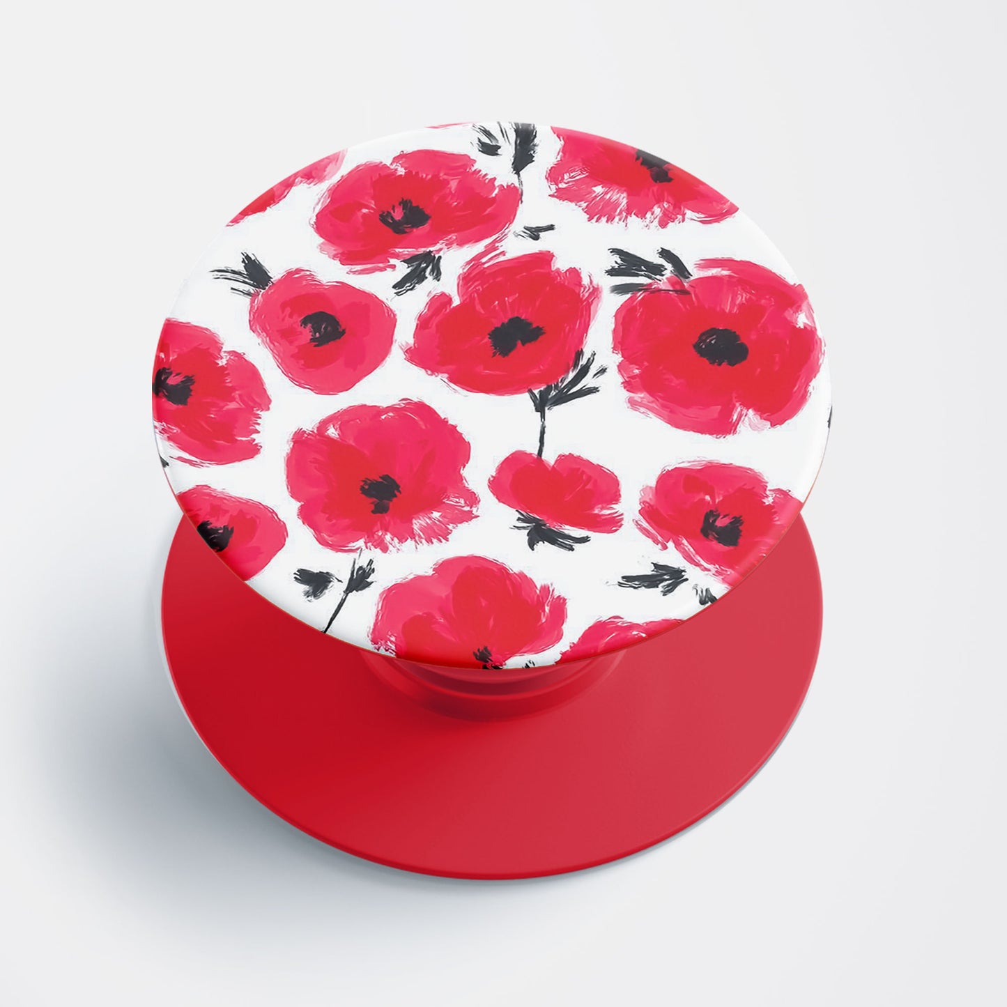 Red Floral Flat Pop Holder