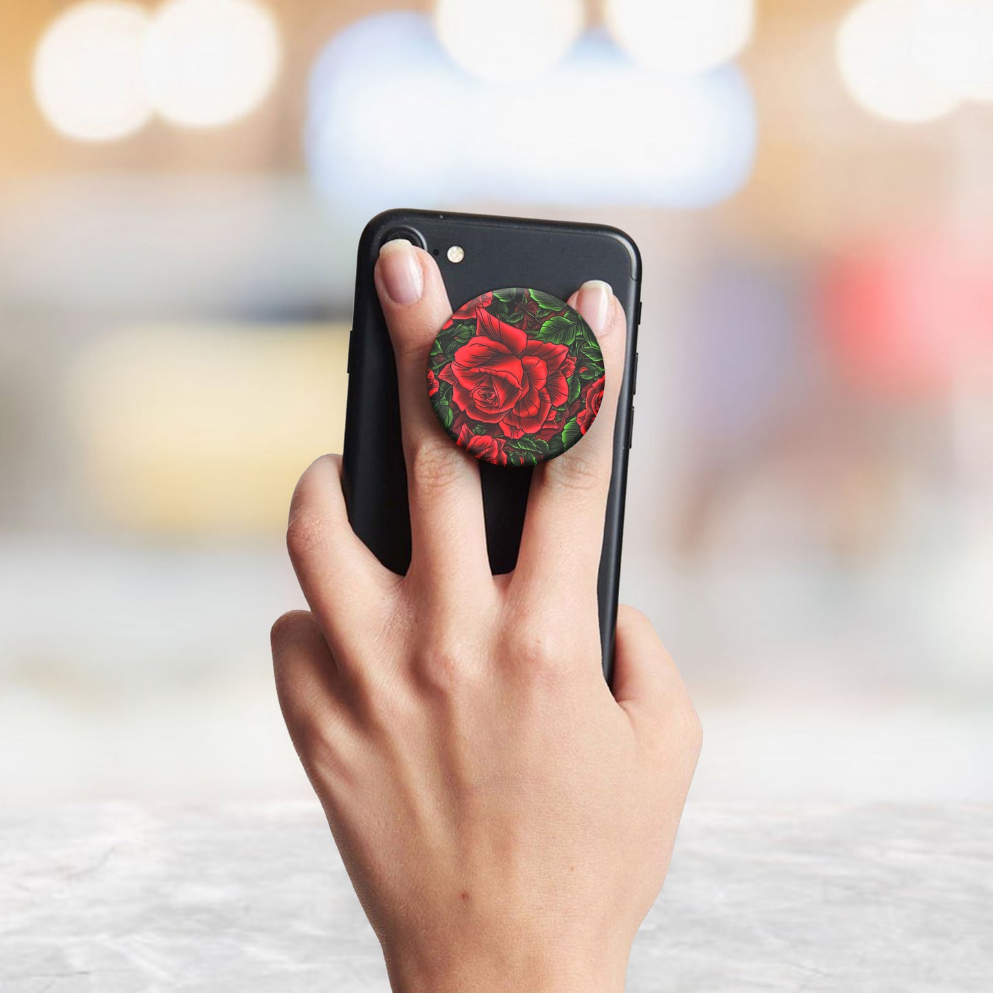 Red Rose Flat Pop Holder