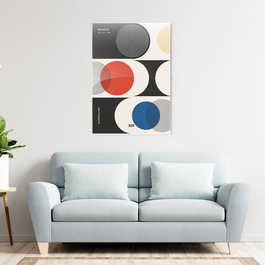 Retro Bauhaus Shapes Metal-Poster