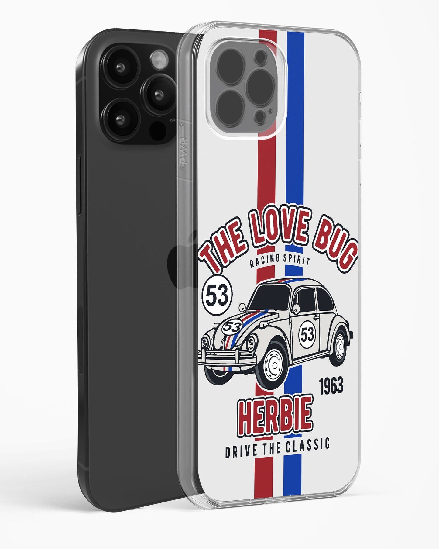 Retro Herbie Racing Clear Silicone Case