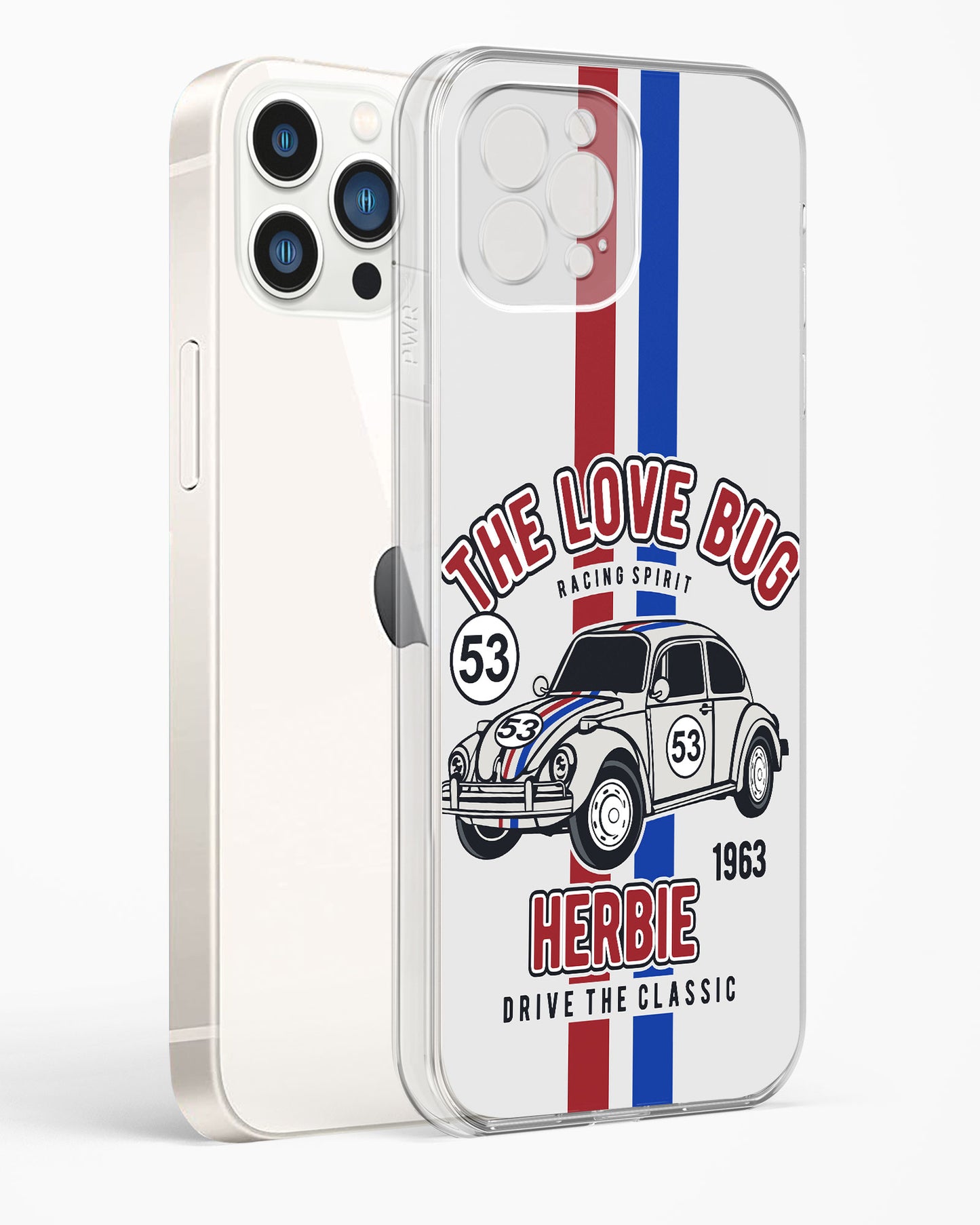 Retro Herbie Racing Clear Silicone Case
