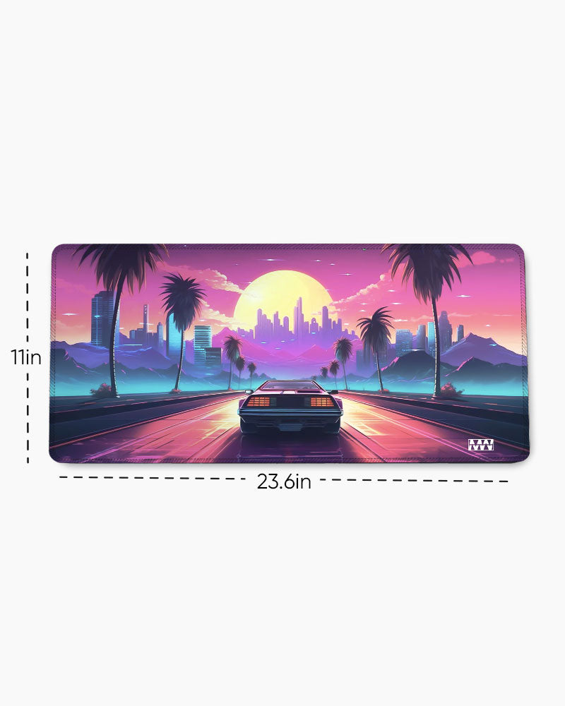 Retro Sunset Drive Deskmat